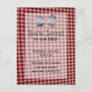 Carte Postale Invitation de cuisine de pique-nique BBQ