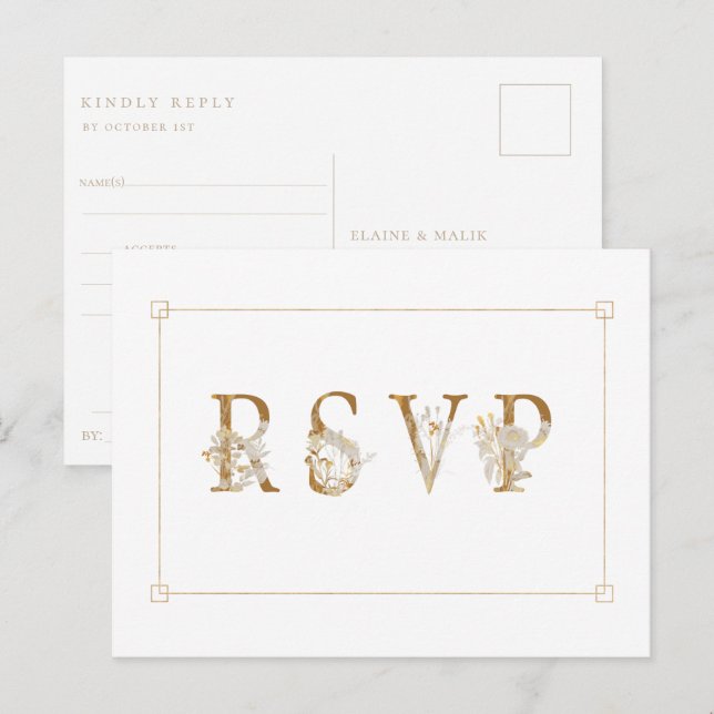 Carte Postale Invitation de demande de chanson de RSVP de mariag (Devant / Derrière)
