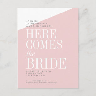 Carte postale Invitation de douche nuptiale