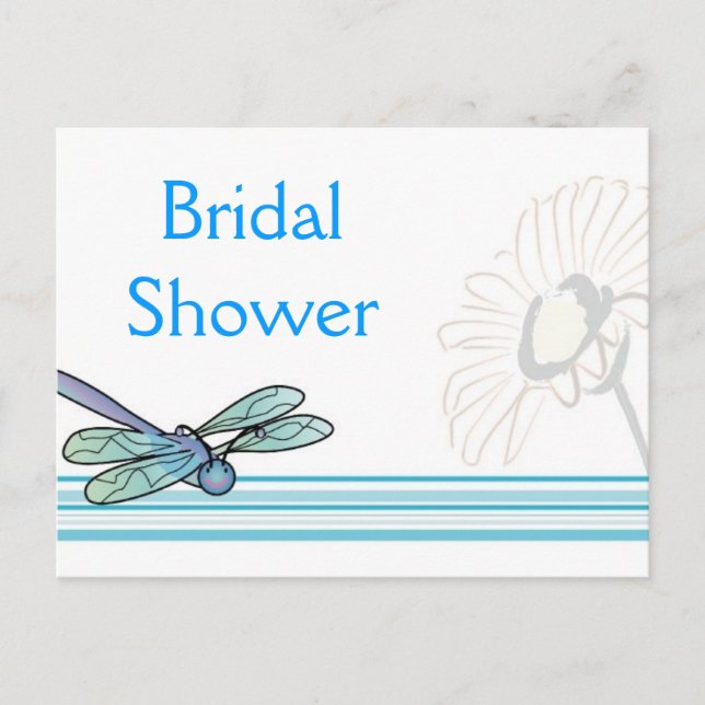 Carte Postale Invitation de douche nuptiale personnalisée de lib (Devant)