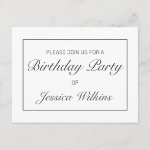 Carte postale Invitation de fête d'anniversaire