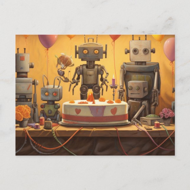 Carte Postale Invitation de fête d'anniversaire amusante pour ga (Devant)