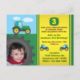 Carte postale Invitation de fête d'anniversaire du