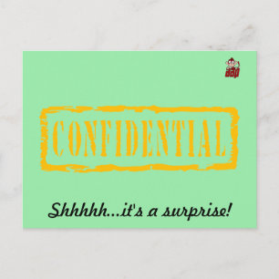 Carte Postale Invitation de fête surprise d'anniversaire confide