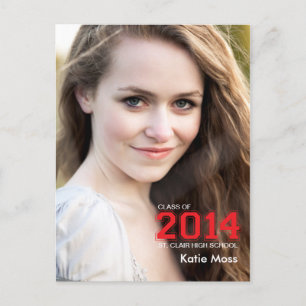 Carte postale Invitation de fin d'études 2014   Re