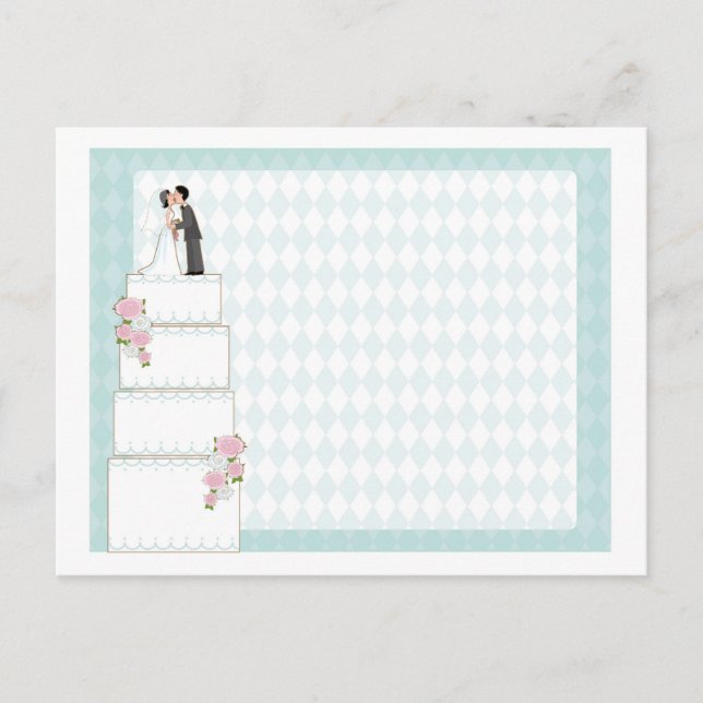 Carte Postale Invitation de gâteau de mariage (Devant)