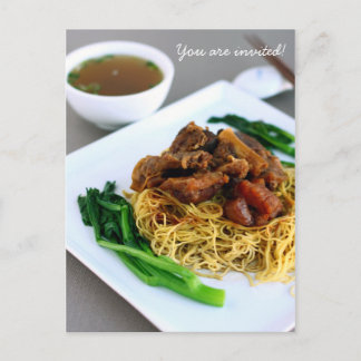 Carte Postale Invitation de la collection chinoise de chow Mein