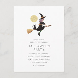 Carte Postale Invitation de la fête d'Halloween