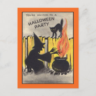 Carte postale Invitation de la fête d'Halloween vi