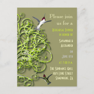 Carte Postale Invitation de la répétition de l'arbre de la chaux