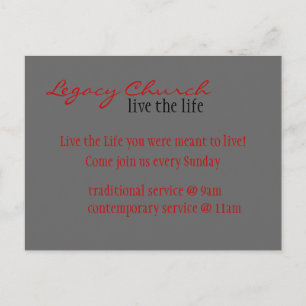 carte postale invitation de l'église