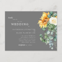 Invitation de mariage bon marché Bouquet de tourne