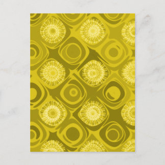 Carte Postale Invitation de mariage de Retro Daisies