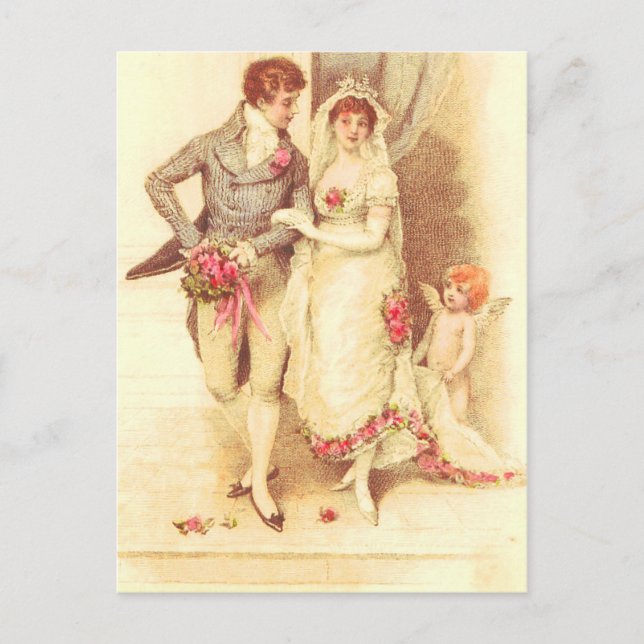 Carte Postale Invitation de mariage économique (Devant)