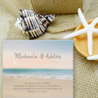 Carte postale Invitation de mariage moderne Sandy 