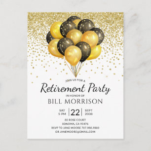 Carte postale Invitation de retrait des ballons no