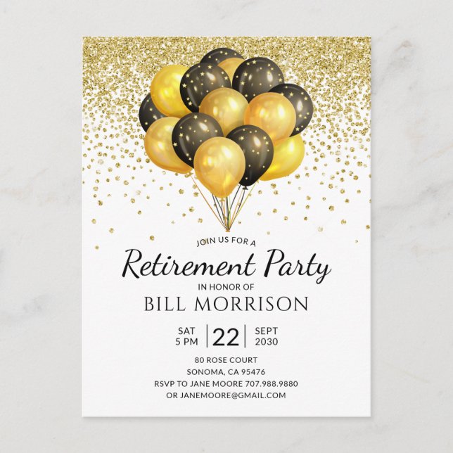 Carte postale Invitation de retrait des ballons no (Devant)