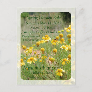 Carte Postale Invitation de vente de jardin