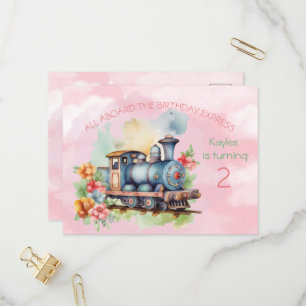 Carte postale Invitation du 2e anniversaire du mot