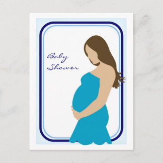 Carte Postale Invitation du Baby shower du ventre de la race