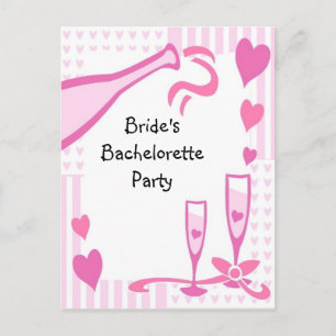 Carte Postale Invitation du Bachelorette Party