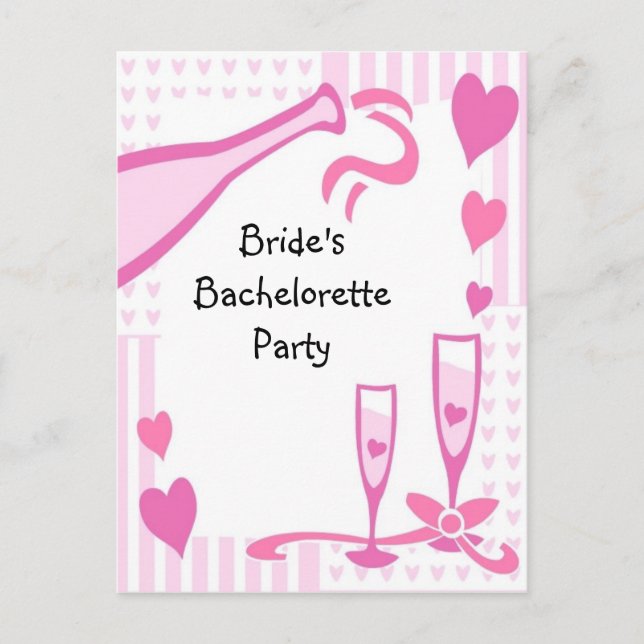 Carte Postale Invitation du Bachelorette Party (Devant)