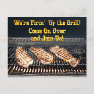Carte Postale Invitation du barbecue