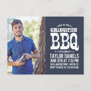 Carte Postale Invitation du barbecue Rustique   Couleurs modifia