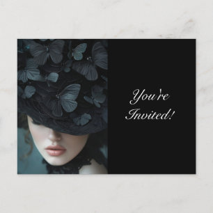 CARTE POSTALE INVITATION DU CASQUETTE NOIR DERBY