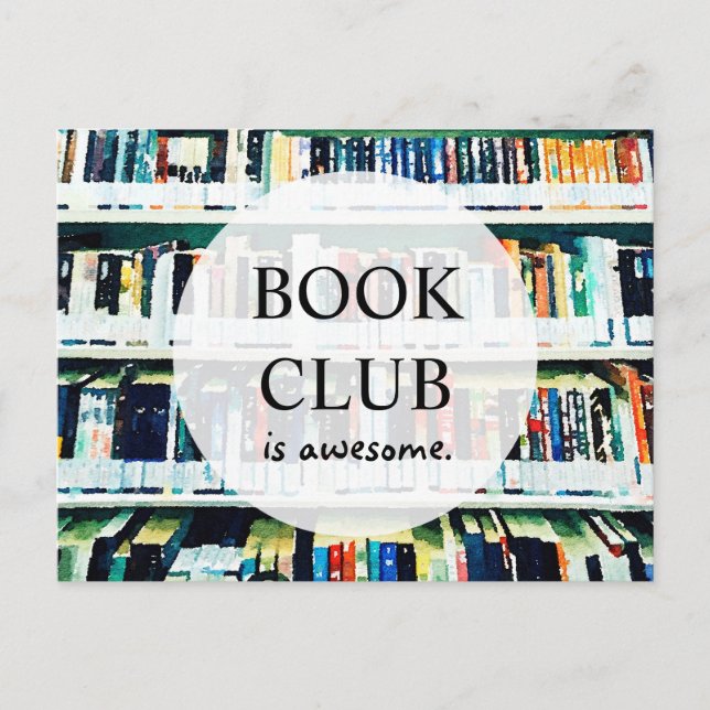 Carte postale Invitation du club de livres (Devant)