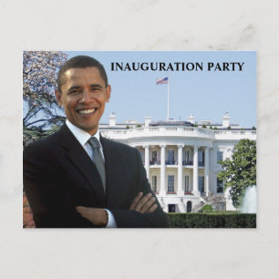 Carte Postale Invitation du parti d'investiture Obama