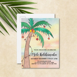 Carte postale Invitation du parti Mele Kalikimaka