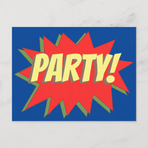 Carte Postale Invitation du Superhero Comic Party