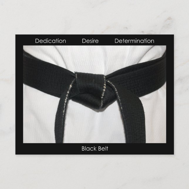 Carte Postale Invitation du test de promotion de la ceinture noi (Devant)
