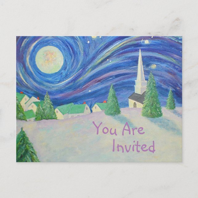Carte Postale Invitation du village de neige (Devant)