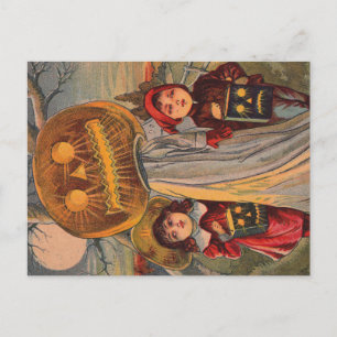 Carte postale Invitation Enfants Halloween vintage