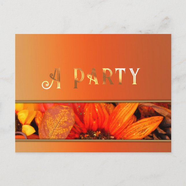 Carte postale Invitation Foliage Automne (Devant)