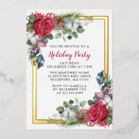 Carte postale Invitation Gold Foil