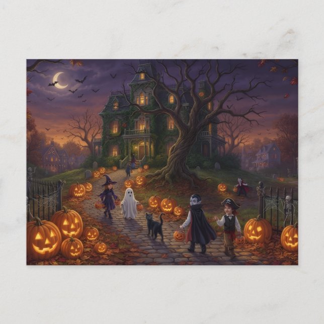Carte Postale Invitation Halloween (Devant)