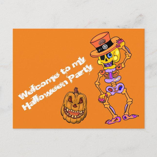 Carte Postale Invitation Halloween (Devant)