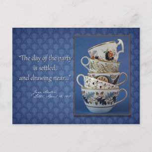 Carte Postale Invitation Jane Austen Tea Party