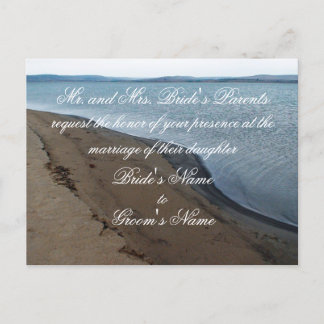 Carte postale Invitation Mariage Plage.