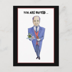 Carte postale Invitation Mystère Meurtre Butler