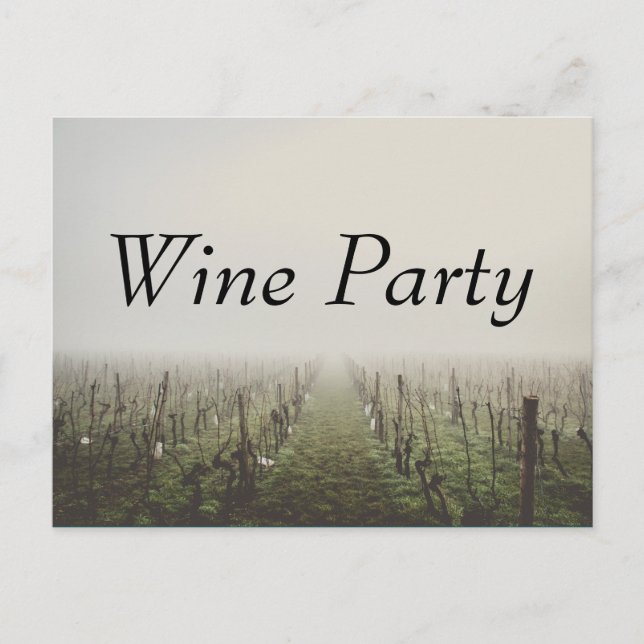 Carte Postale Invitation personnalisée pour une fête du vin au v (Devant)