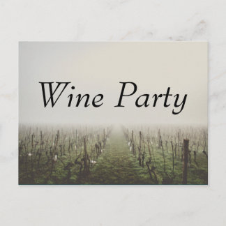 Carte Postale Invitation personnalisée pour vignoble de fête du 