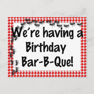 Carte Postale Invitation pour l'anniversaire d'été