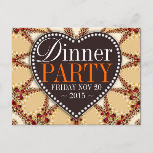 Carte postale Invitation pour le dîner de décorati