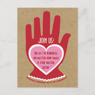 Carte Postale Invitation : Random Act of Kindness Party