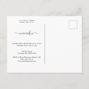 Carte postale Invitation RSVP Rustique Minimaliste