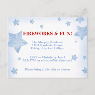 Carte Postale Invitation Stars